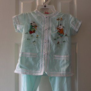 Vintage Plum Blossom Children's Outfit